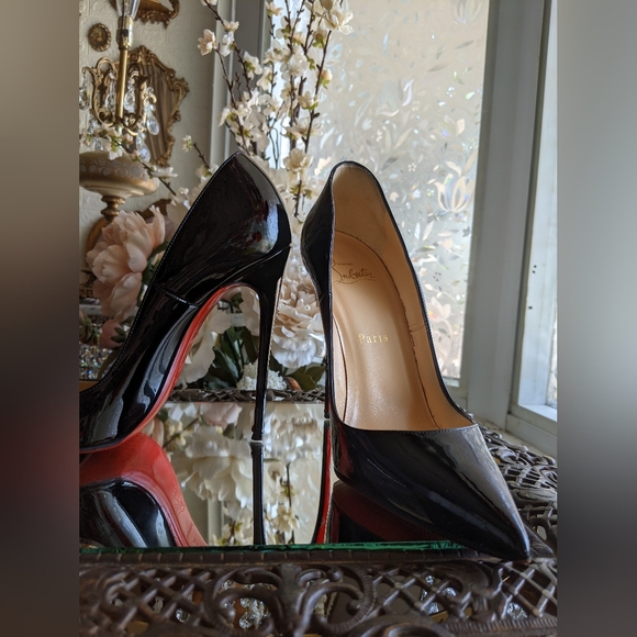 Christian Louboutin 37 so Kate black patent leather 120mm - Picture 9 of 9